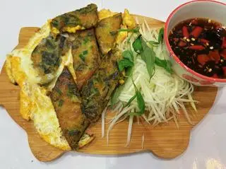 Hình ảnh Bánh hẹ chiên trứng phần lớn