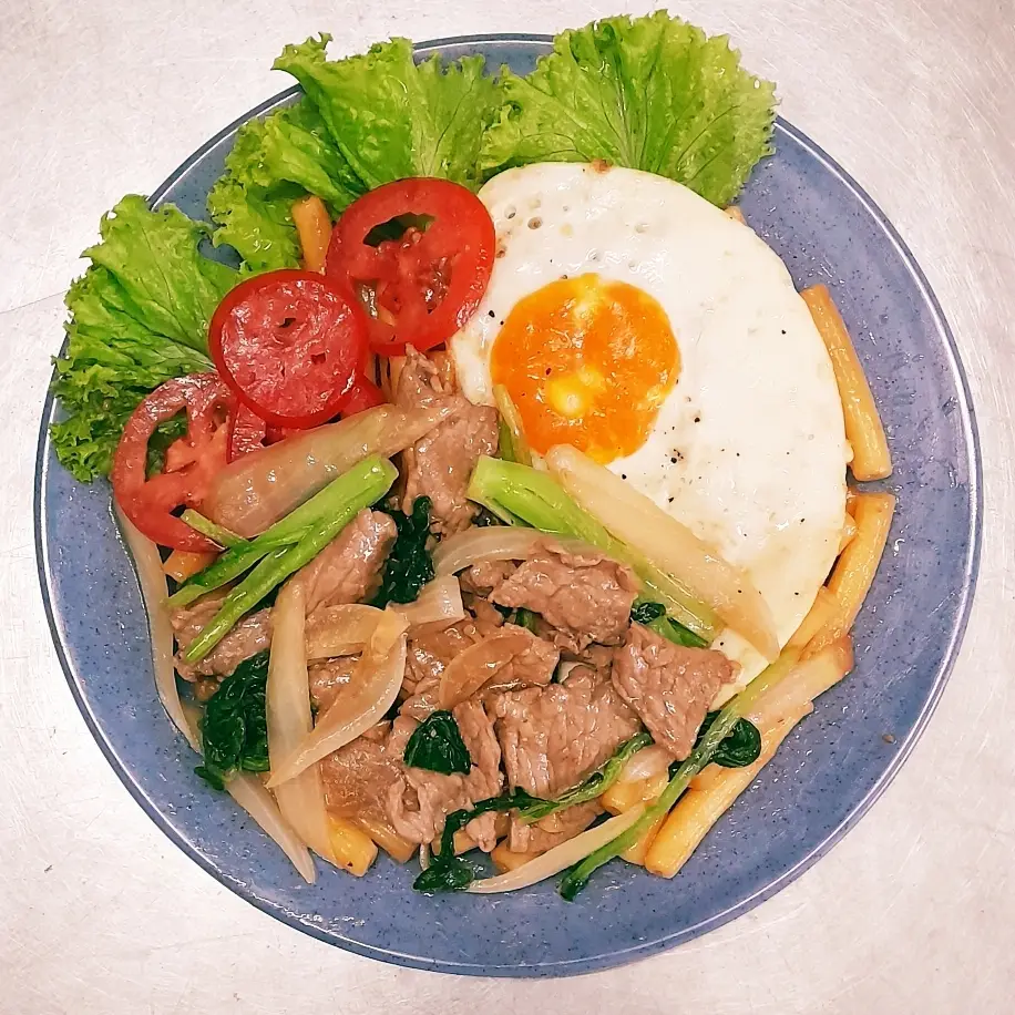 Hình ảnh NUI XÀO BÒ +TRỨNG + Cocacola 