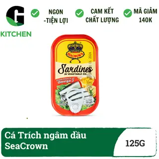 Hình ảnh Cá Trích ngâm dầu SeaCrown 125g