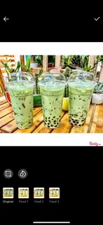 Hình ảnh Trà sữa bạc hà size L full toping