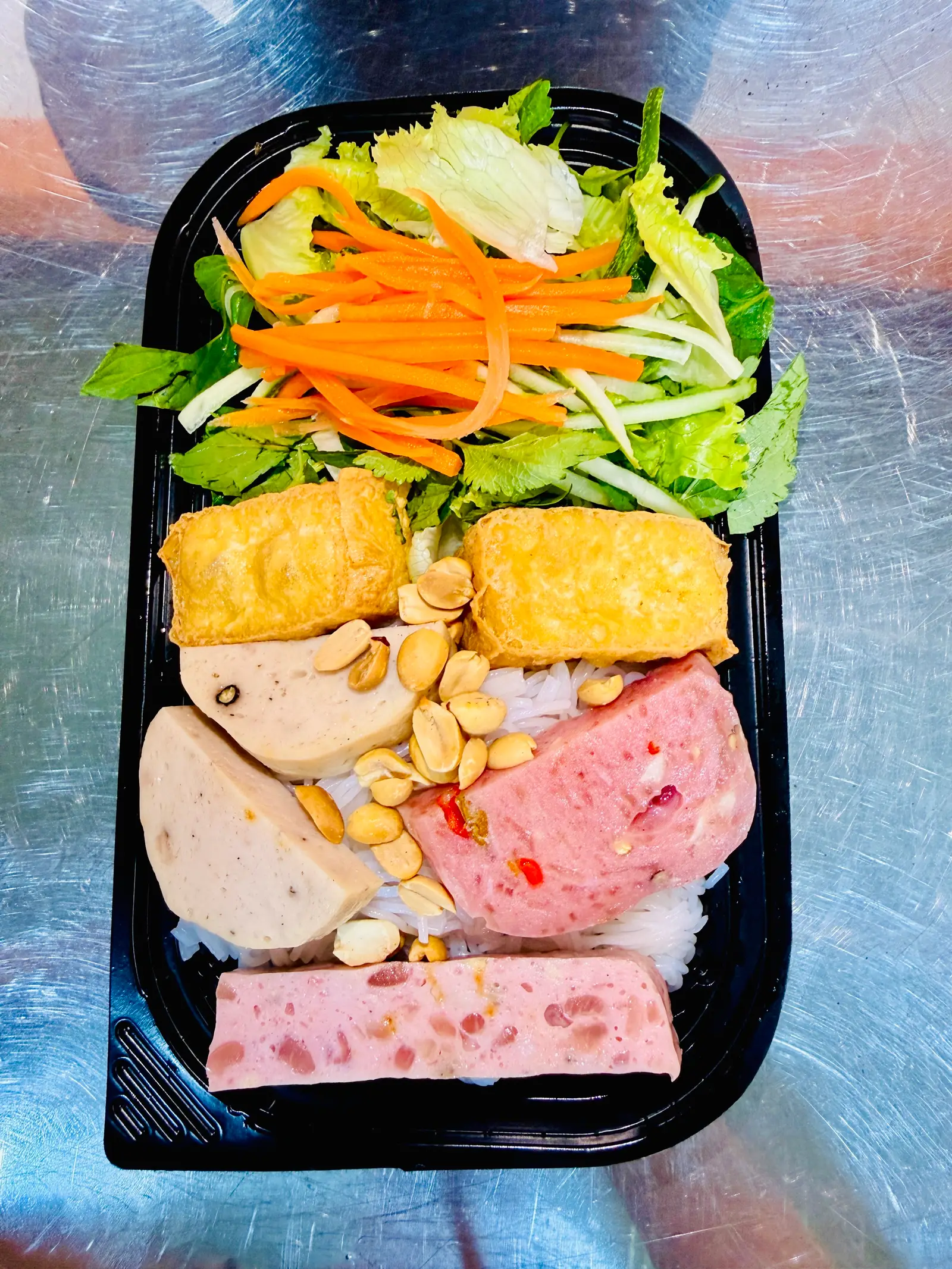 Hình ảnh Combo bún nước tương + trà chanh thái xanh