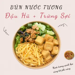 Hình ảnh Bún Nước Tương Đậu Hũ + Trứng sợi