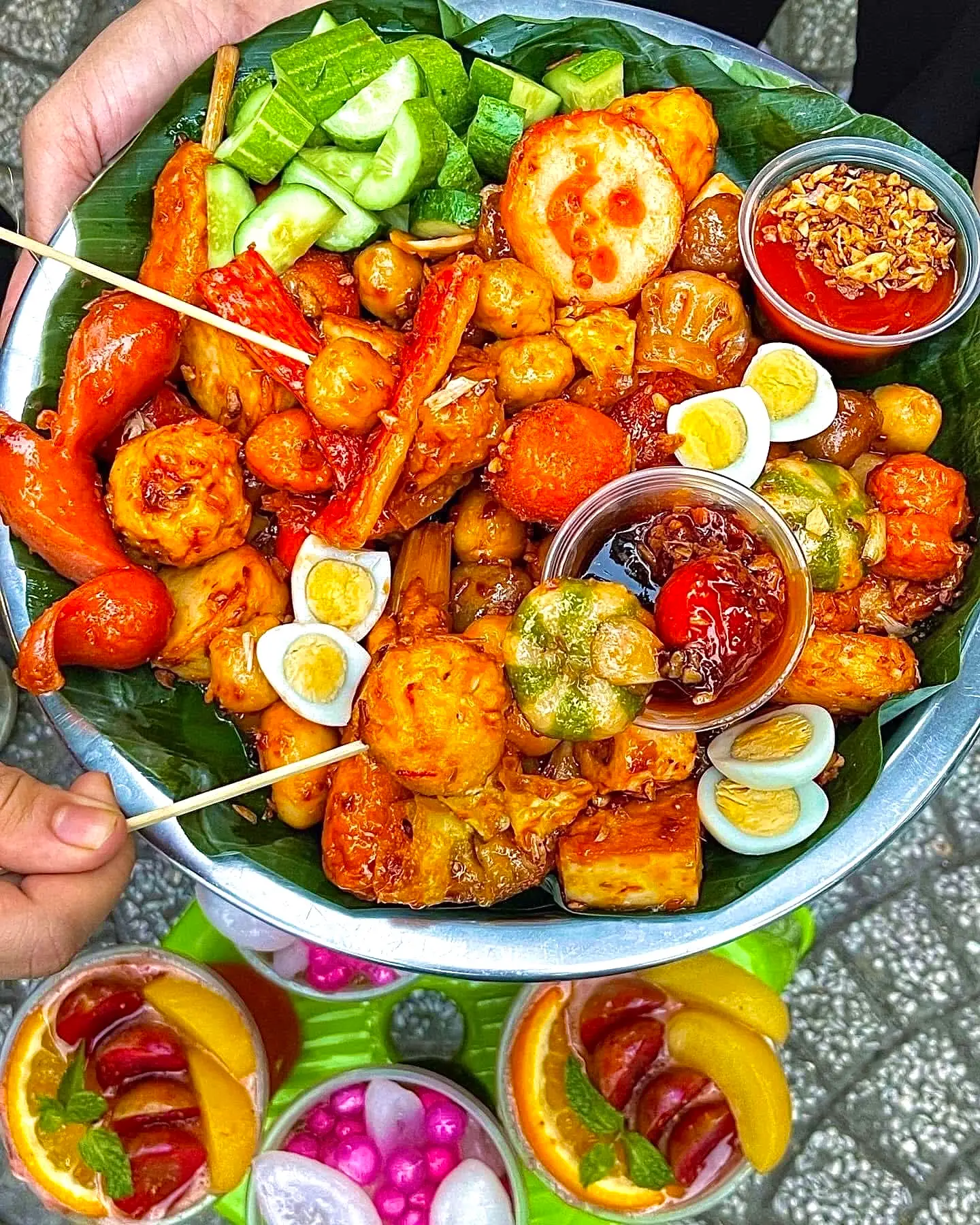 Hình ảnh Combo cá viên chiên sốt satế phần - nhỏ ( đậm vị ) 