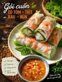 Hình ảnh gỏi cuốn tôm thịt 