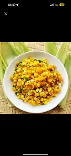 Hình ảnh bắp xào tôm bơ - trứng gà tươi 