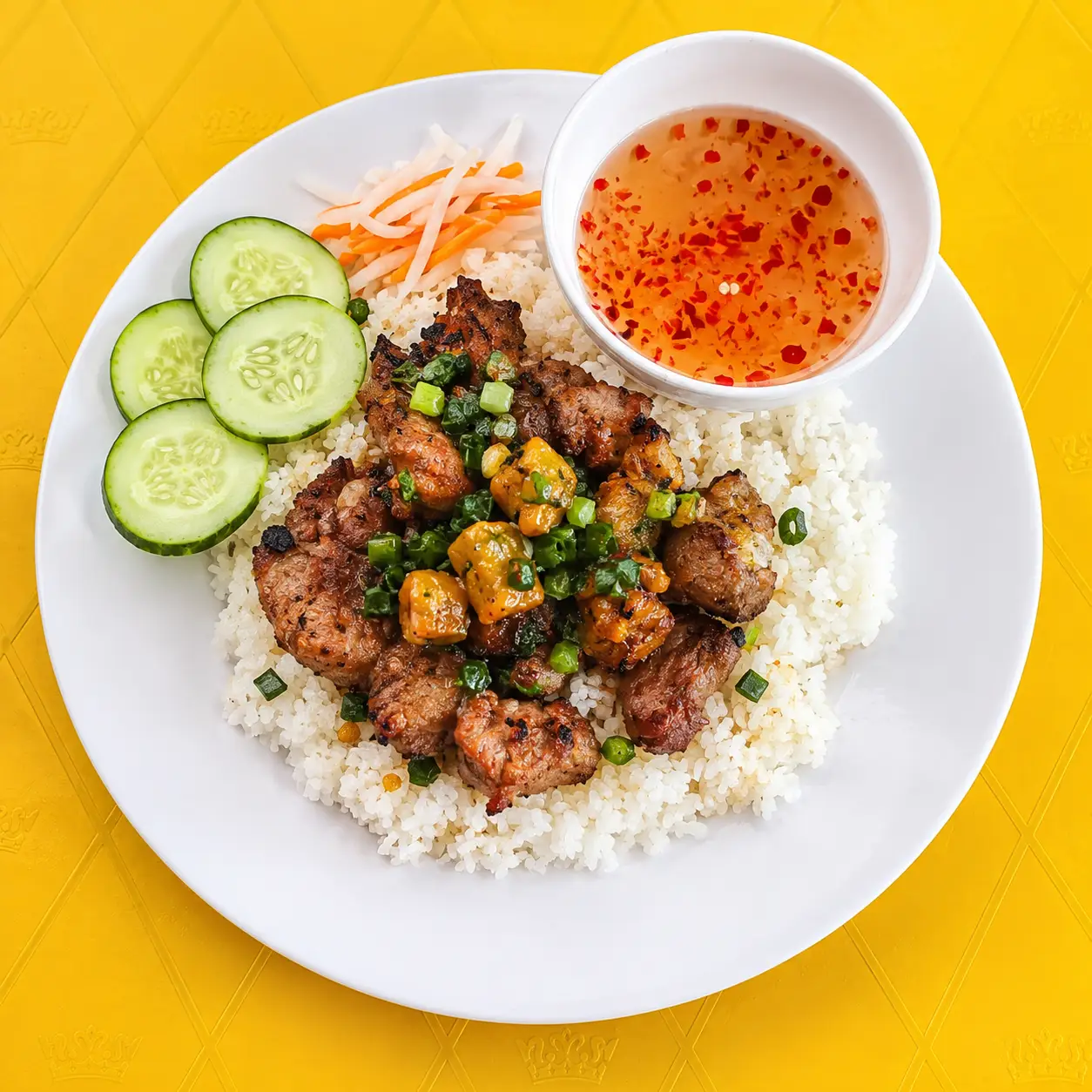 Hình ảnh Cơm tấm xiên nướng