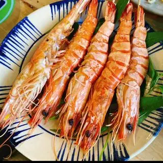 Hình ảnh Tôm nướng muối ớt cay tê ( 5 xiên)