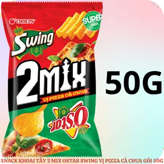 Hình ảnh Bánh snack khoai tây 2 MIX O'STAR SWING vị pizza cà chua gói 50g - 1 GÓI