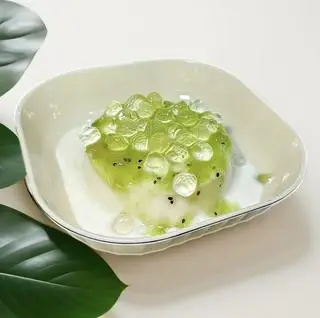 Hình ảnh Tàu hũ sốt kiwi trân châu trắng