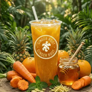 Hình ảnh Nước ép thơm - cà rốt - cam