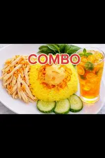 Hình ảnh Combo cơm gà xé sốt bơ - trà tắc