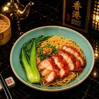 Hình ảnh Mì 3 vắt trộn khô Xá xíu
