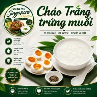 Hình ảnh Cháo trắng trứng muối phần 1 trứng 