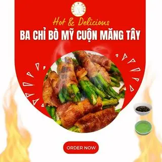 Hình ảnh Ba chỉ bò cuộn măng tây - USA Beef Shortplate and Asparagus 