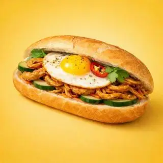 Hình ảnh Bánh mì chả trứng