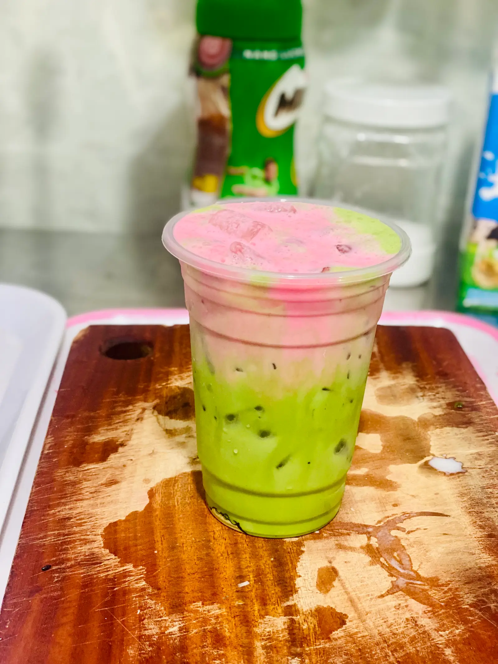 Hình ảnh Matcha latte sakura
