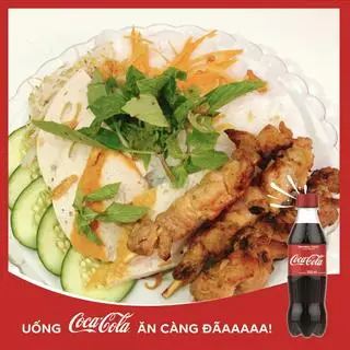 Hình ảnh Bánh Ướt Thịt Nướng + Coca