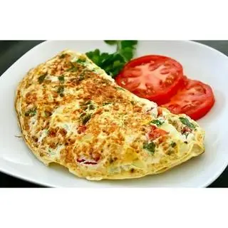 Hình ảnh Cơm Trứng Chiên Thịt Bầm, Nấm, Cà, Hành / Fried Eggs W/ MINCED PORK.. & Rice