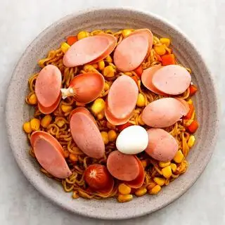 Hình ảnh Mì Trộn Indomie Xúc Xích