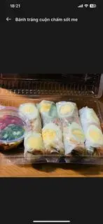Hình ảnh bánh tráng cuộn chấm me 