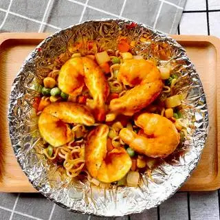 Hình ảnh Mì trộn tôm hình