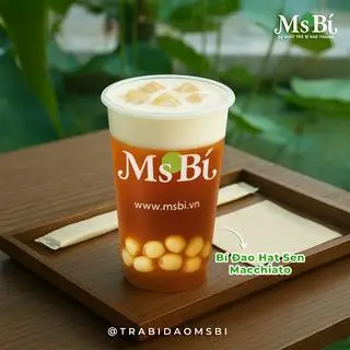 Hình ảnh Trà bí đao hạt sen macchiato