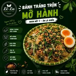 Hình ảnh Bánh tráng trộn mỡ hành