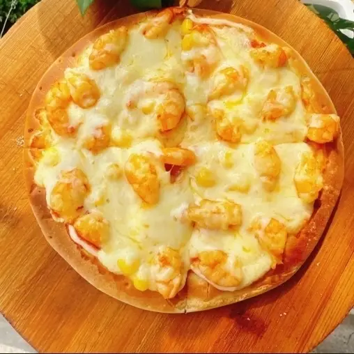 Hình ảnh Pizza tôm sốt bơ tỏi 20cm