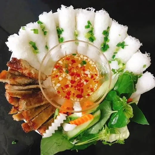 Hình ảnh bánh hỏi thịt nướng 