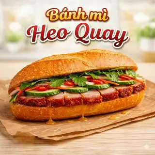 Hình ảnh Bánh mì Heo quay (Nước sốt gia truyền)