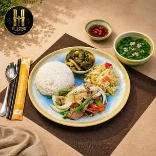 Hình ảnh Cơm Bò Xào Cần Tỏi