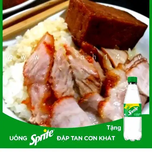Hình ảnh Xôi pate xá xíu kèm nước cam