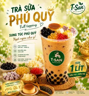 Hình ảnh Trà sữa Phú Quý (Full topping Size 1 LÍT)