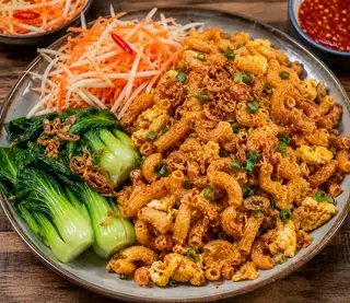 Hình ảnh nui chiên giòn 