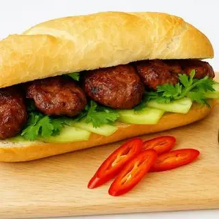 Hình ảnh Bánh mì thịt viên - ngập thịt