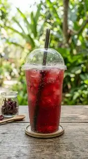 Hình ảnh Trà hoa Atiso đỏ hạt chia