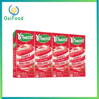 Hình ảnh Sữa trái cây Yomost dâu lốc 4x170ml