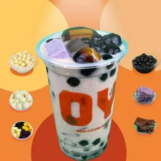 Hình ảnh Trà sữa ô long nướng full topping