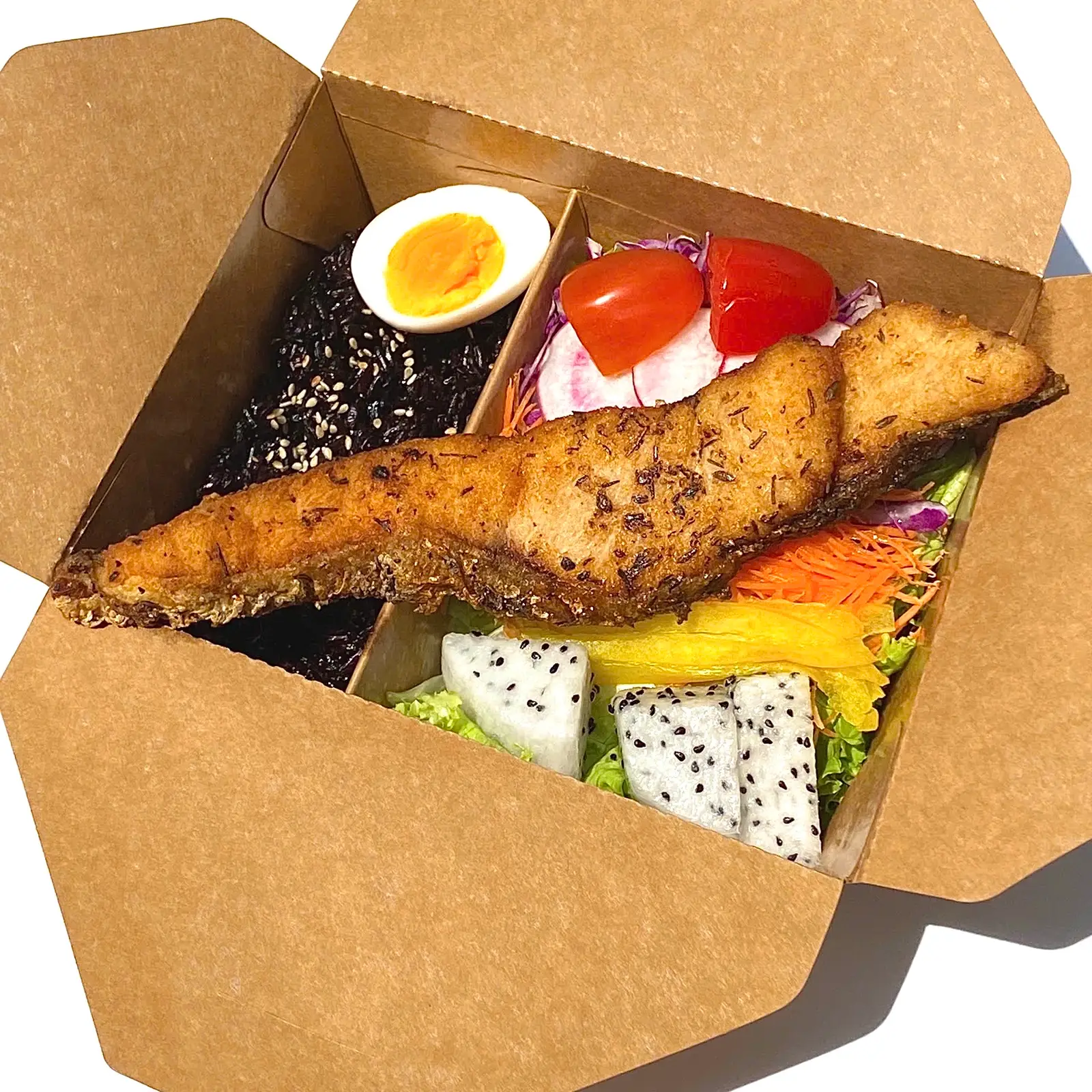 Hình ảnh Cơm Lứt Cá Chẽm và Salad
