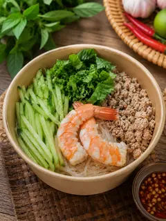 Hình ảnh Phở trộn tôm