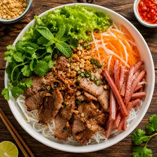 Hình ảnh Bún Trộn Thịt nướng