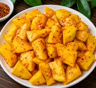 Hình ảnh xoài +cóc non lắc muối tôm 
