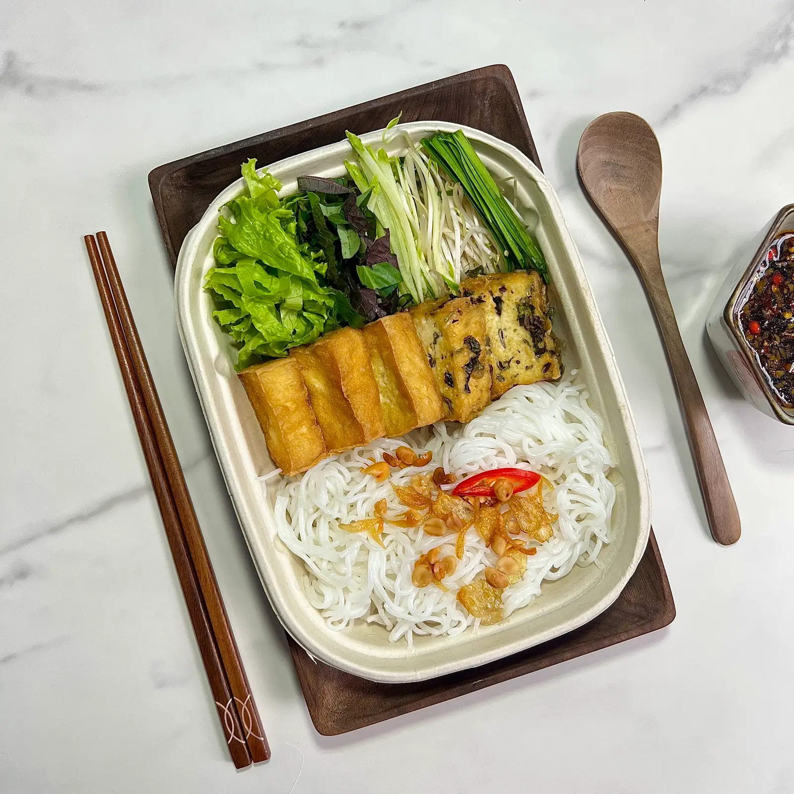 Hình ảnh Bún Đậu hủ, Sườn Chay( CHAY)-tặng sữa đậu nành nhỏ