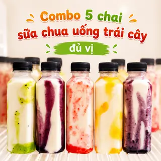 Hình ảnh Sữa chua uống trái cây 5 chai đủ vị size 250ml