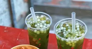 Hình ảnh Trà tắc thái xanh 700ml - kèm trân châu