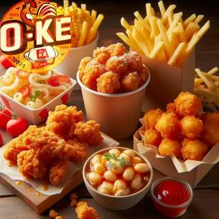 Hình ảnh COMBO MEGA SỐT 3 VỊ: Extra Size Gà Popcorn  + Khoai Tây Chiên + 2 Phần Nước