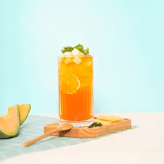 Hình ảnh trà đào dưa lưới