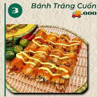 Hình ảnh Bánh tráng cuốn sốt bò