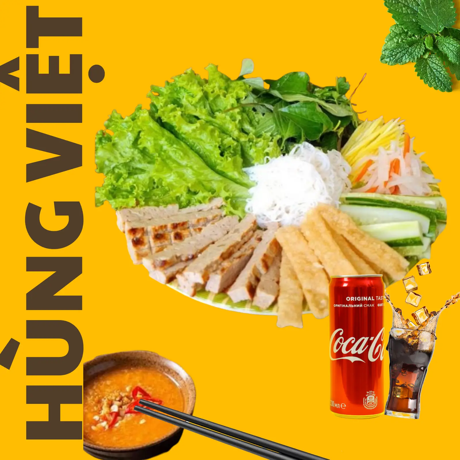 Hình ảnh COMBO Mẹt Nem Phên Nướng  1 Người  + Coke
