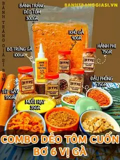 Hình ảnh COMBO DẺO TÔM CUỐN 6 VỊ GÀ 